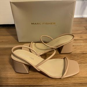 NEW Marc Fisher Galvin Sandals - Nude - Sz 7.5